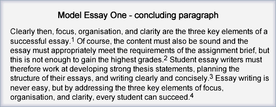 Writing a good conclusion in an essay