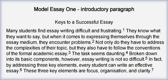 Examples of introduction paragraph to an essay